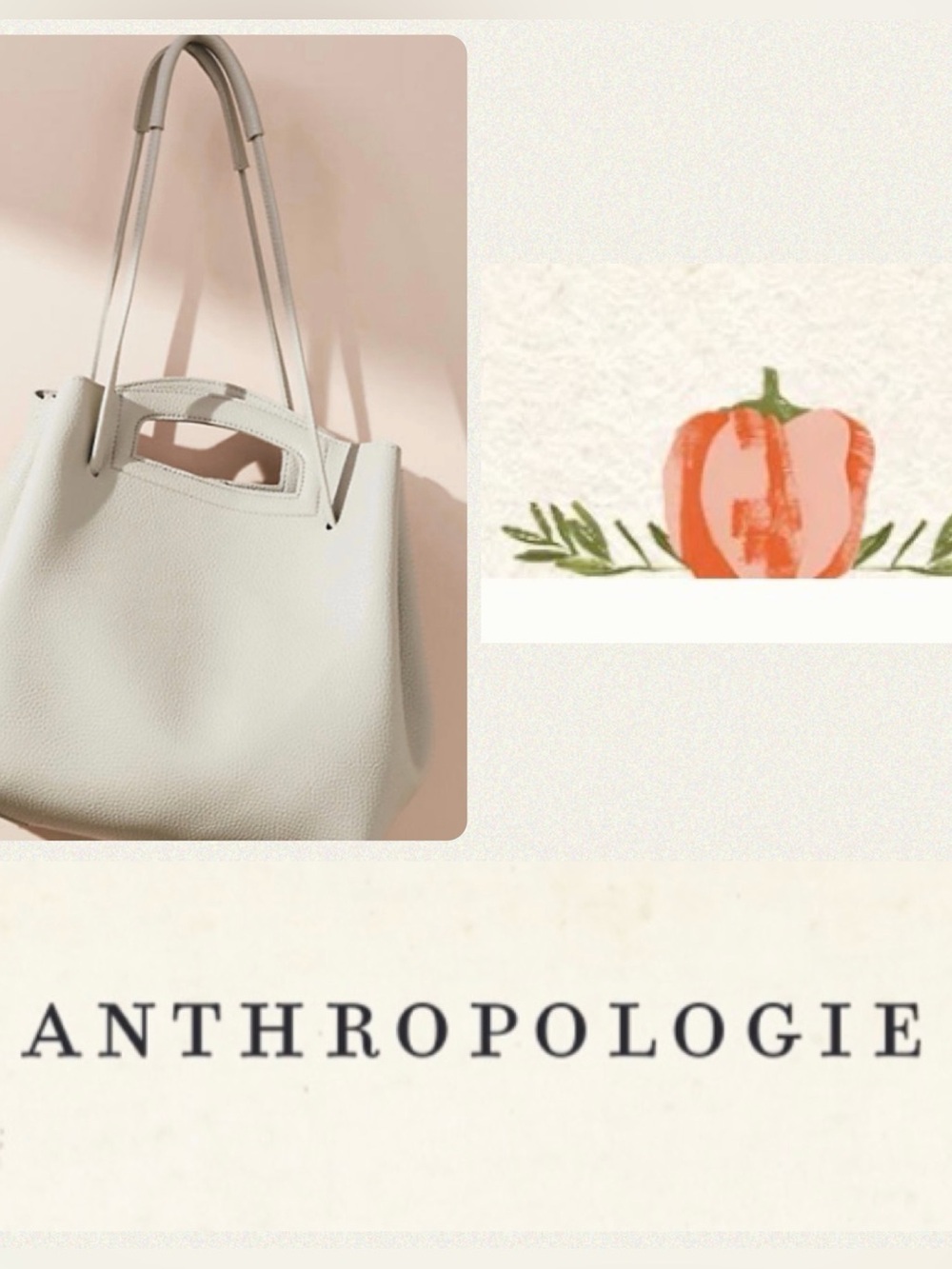 Anthropologie Greyson “Tulip” Bucket Tote Bag